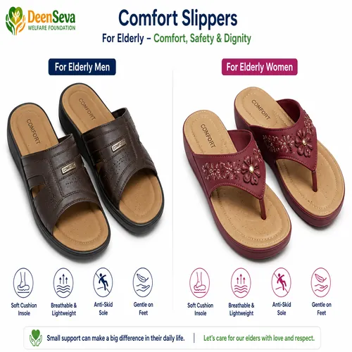 Comfort Slippers for Elderly Men & Women